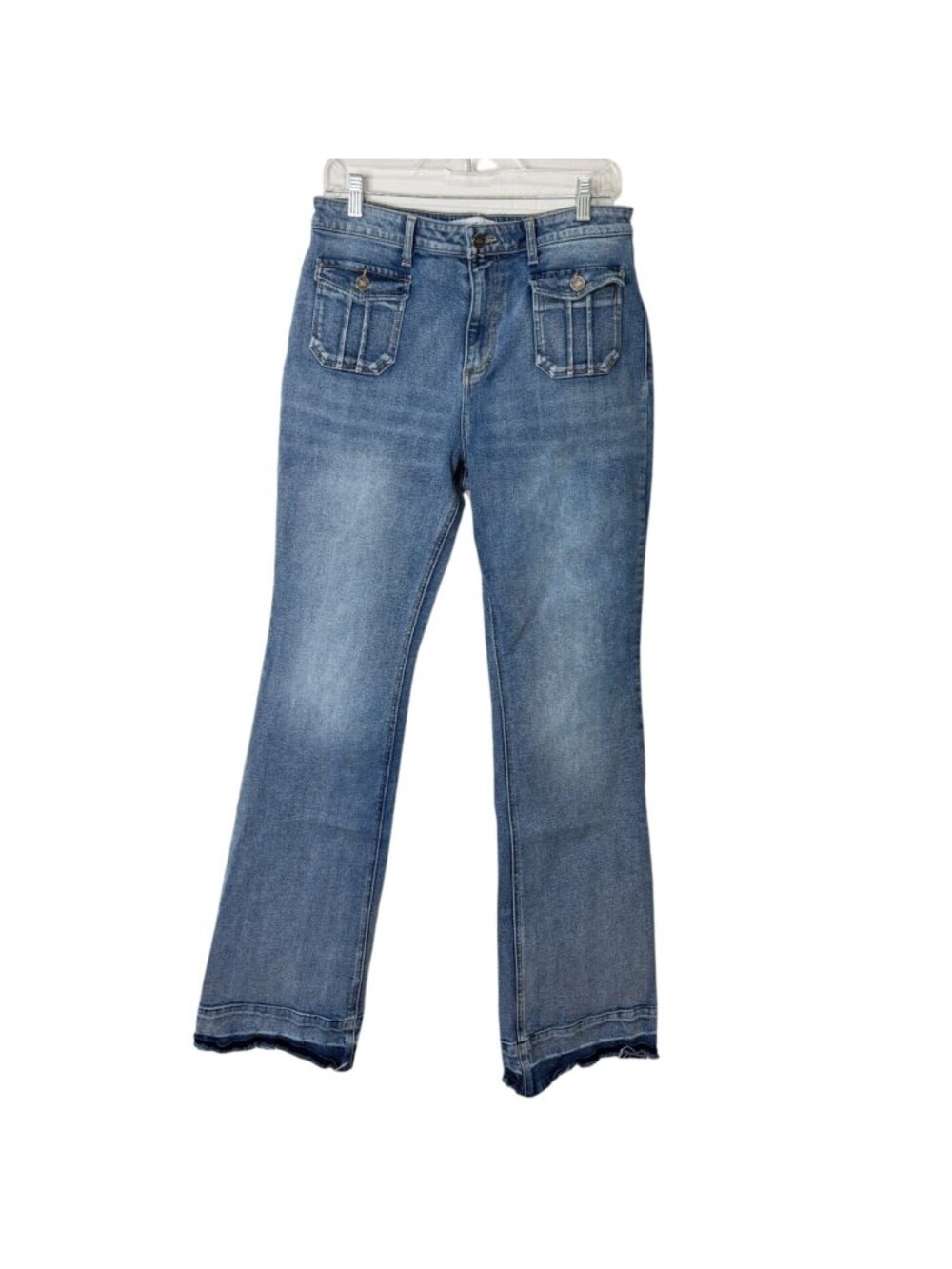 KanCan Womens Size 29 Jeans Bootcut Blue Distressed Frayed Hem